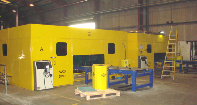 3rd shuttle type A+ welding system for Manufacturing Trailers